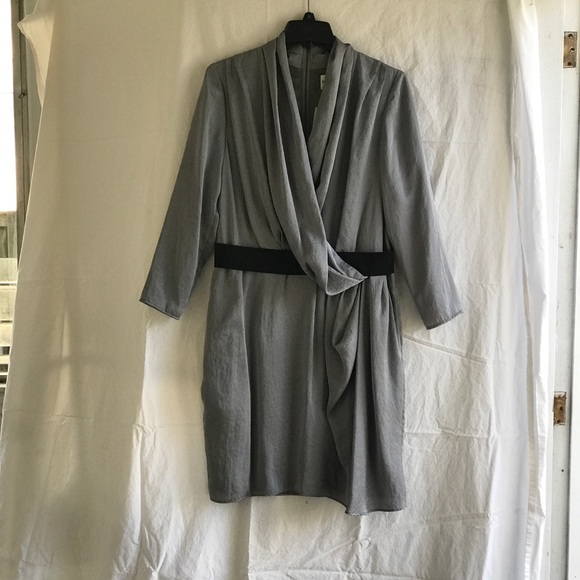 REISS Gunmetal Gray Dress US 10 - Picture 8 of 8